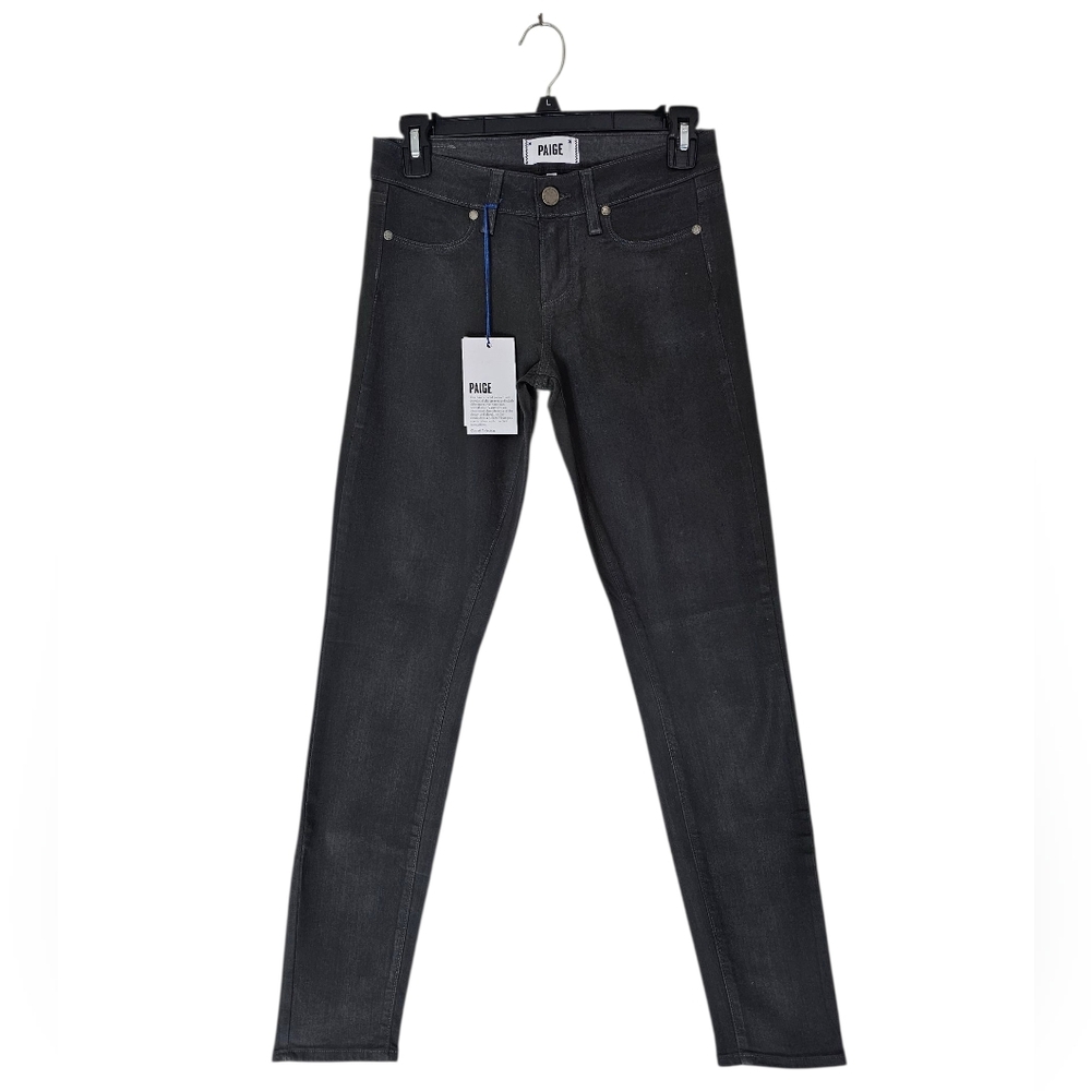 PAIGE‎ Verdugo Ankle Low Rise Dark Gray Skinny Jeans 25 NWT